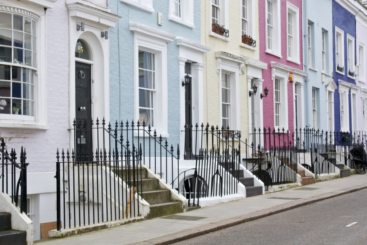 Casas de colores de Notting Hill