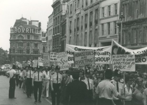 Manifestación del Orgullo en Londres 1973